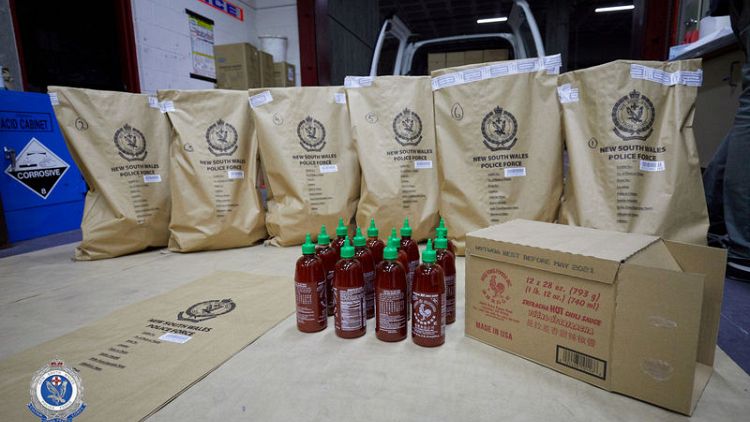 Red hot bust: Australian police seize 400 kilos of 'ice' hidden in chilli sauce bottles