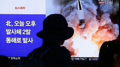 North Korea launches two possible 'ballistic missiles' into sea, Japan says North Korea launches two possible 'ballistic missiles' into sea, Japan says