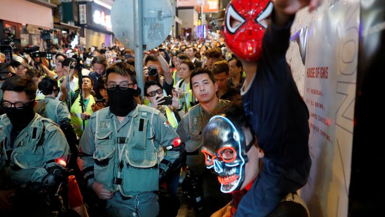 Hong Kong braces for mass rally over weekend after Halloween clashes