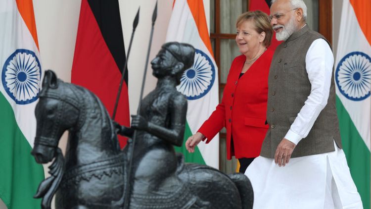 Germany's Merkel likely to press for FTA in talks with Indian PM Modi