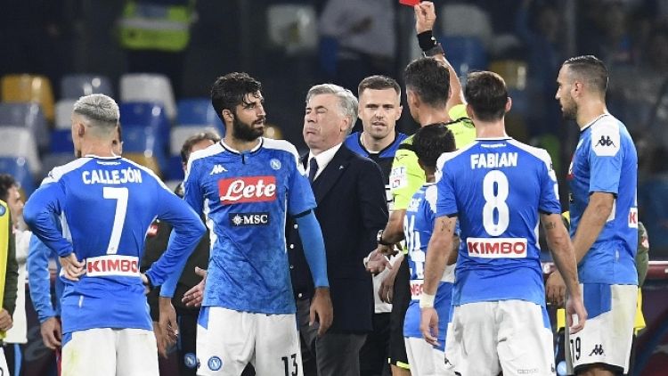 Squalifica Ancelotti, ricorso del Napoli