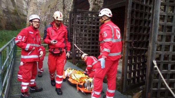 Simulato attacco a Scavi Ercolano Simulato attacco a Scavi Ercolano