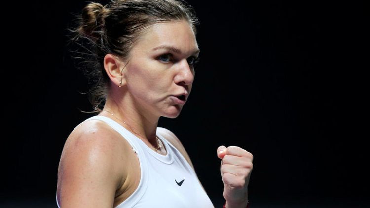 Halep defends coach Cahill after courtside dressing down