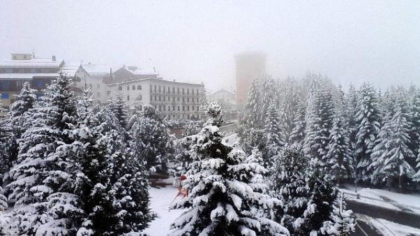 Nevica in Piemonte, 20cm al Sestriere Nevica in Piemonte, 20cm al Sestriere