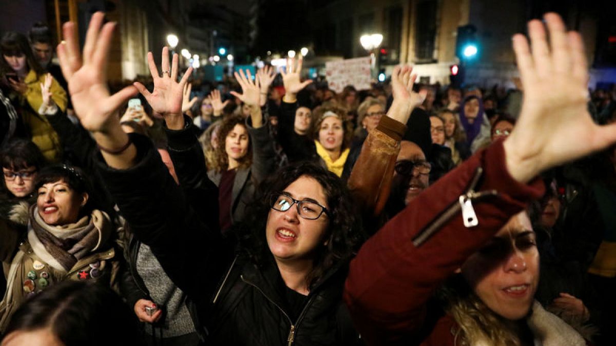 'It's not abuse, it's rape': protesters denounce Spanish court ruling on sex assault case