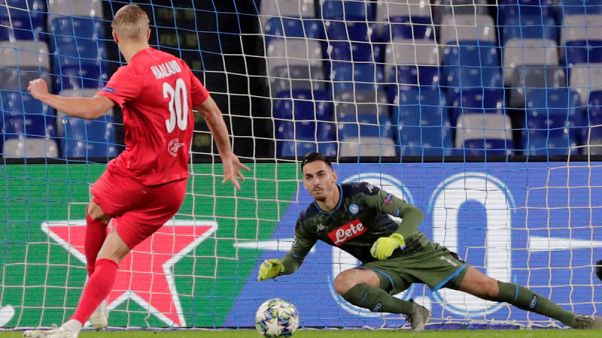 Erratic Napoli held by Salzburg as Haaland strikes again Erratic Napoli held by Salzburg as Haaland strikes again