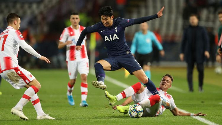 Spurs close in on last-16 berth with 4-0 rout of Red Star