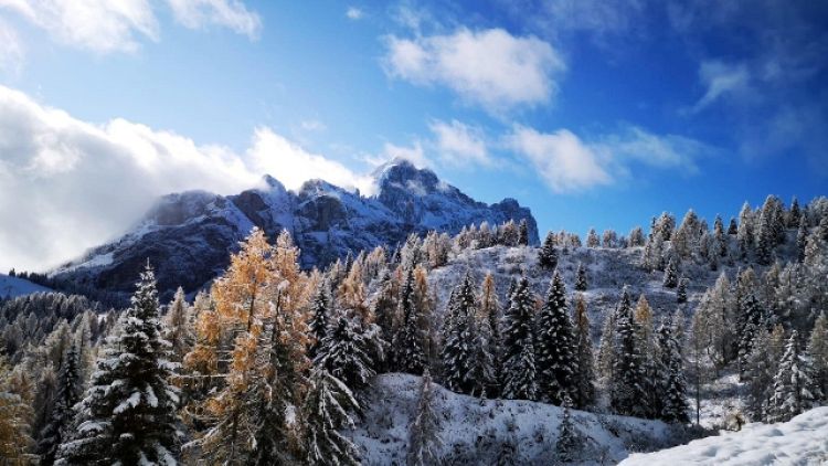 Prima neve su Dolomiti venete