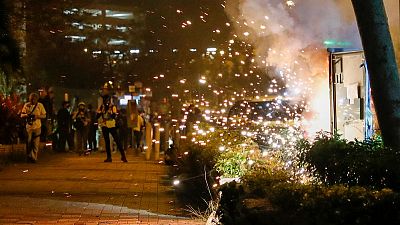 Hong Kong mourning for student spirals into street violence