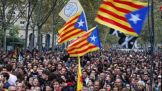 'Freedom for political prisoners,' Catalan separatists chant on election eve