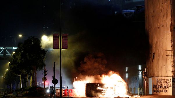 Hong Kong violence prompts reminder that China troops close at hand Hong Kong violence prompts reminder that China troops close at hand