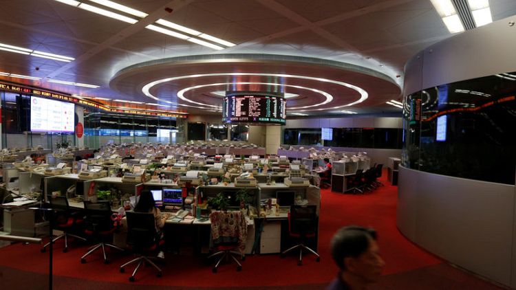 Asian shares give up gains as Hong Kong chaos hits sentiment