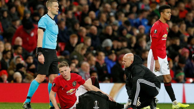 Man United's McTominay set for ankle scan, a doubt for Scotland