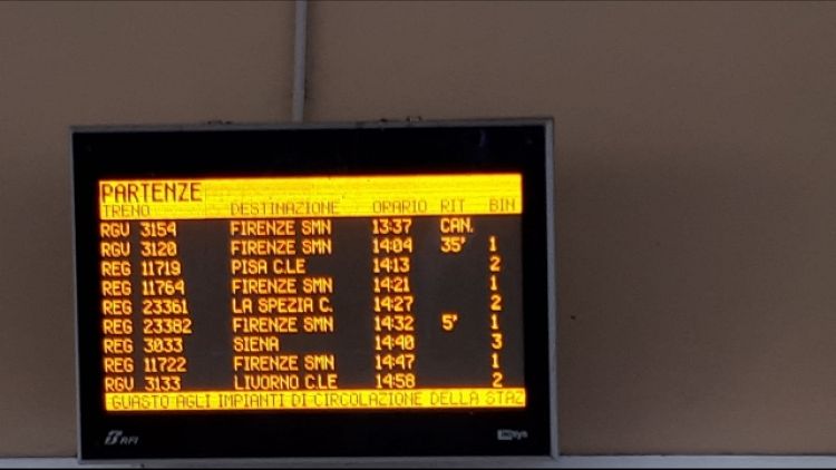 Ferrovie: gusto a Livorno, ritardi