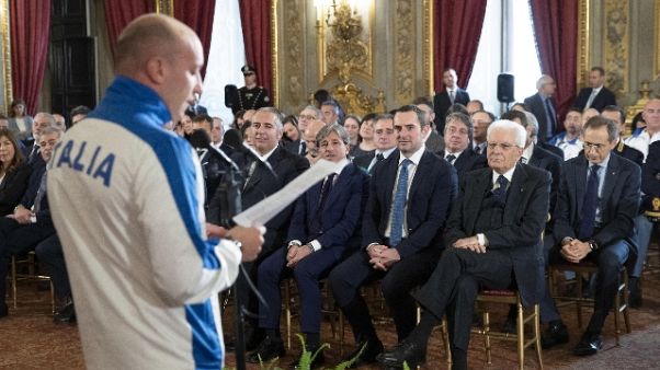 Spadafora al Quirinale con paralimpici Spadafora al Quirinale con paralimpici