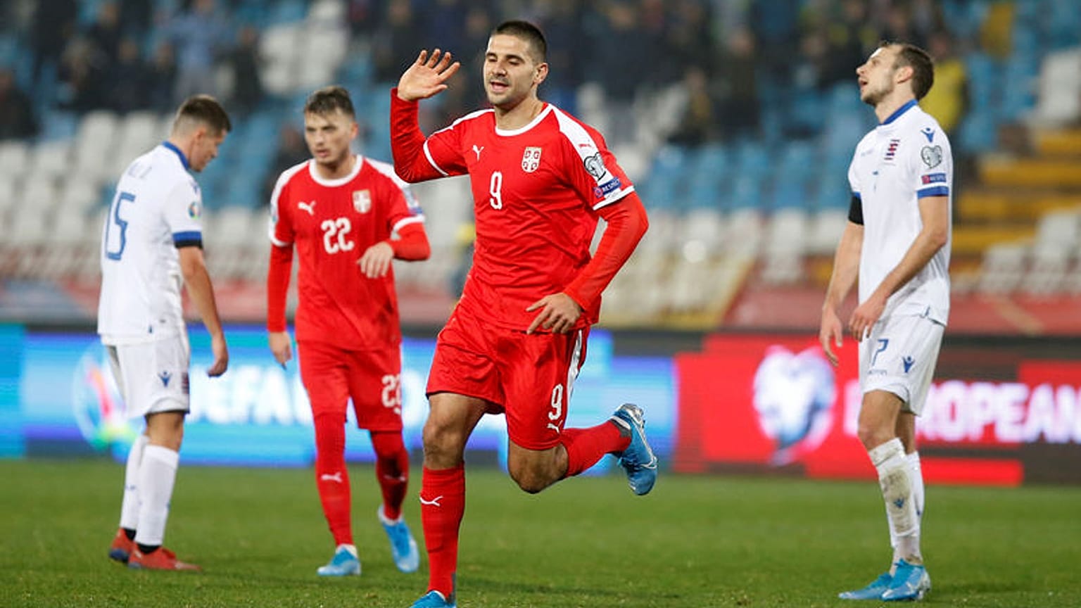 Mitrovic double keeps Serbia in Euro 2020 contention