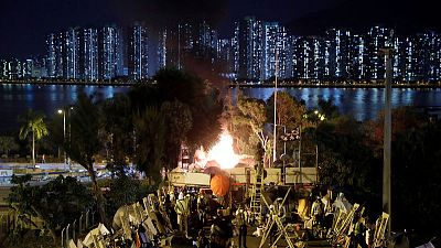 Highway blockade reveals splits in Hong Kong protest movement Highway blockade reveals splits in Hong Kong protest movement