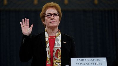 Ousted U.S. envoy to Ukraine tells impeachment hearing she had no political agenda Ousted U.S. envoy to Ukraine tells impeachment hearing she had no political agenda
