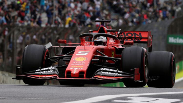 Motor racing-Vettel leads Ferrari one-two in Brazilian practice