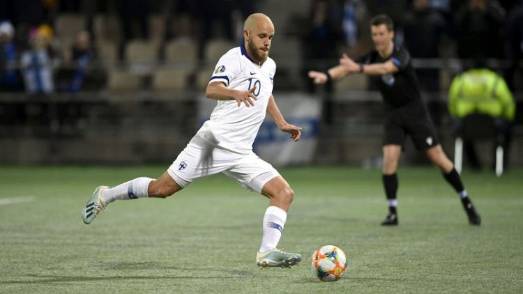 Pukki fires Finland to first major finals at Euro 2020