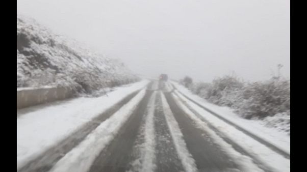 Maltempo: neve sul Gennargentu Maltempo: neve sul Gennargentu