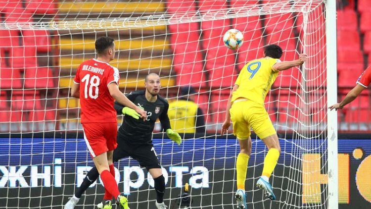 Late equaliser gives Ukraine 2-2 draw in Serbia