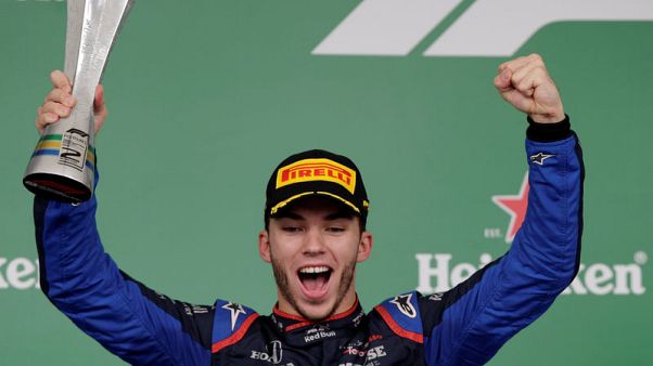 Gasly celebrates 'insane' first podium in F1 Gasly celebrates 'insane' first podium in F1
