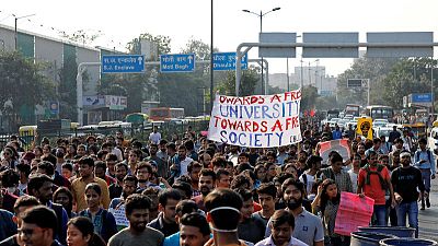 Police round up students in India's capital as fee protests grow