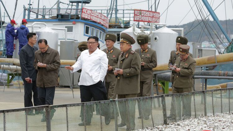 North Korea's Kim pushes economic plan with fisheries visit as officials berate United States