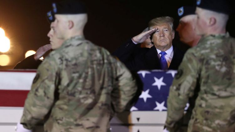Trump travels to Delaware base to honour two U.S. soldiers killed in Afghanistan