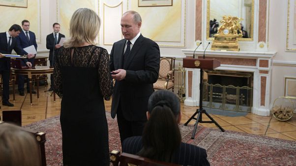 Putin hands awards to widows of men killed in mysterious military test Putin hands awards to widows of men killed in mysterious military test