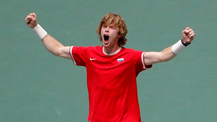 Rublev inspires Russia to Davis Cup quarter-final win over Serbia