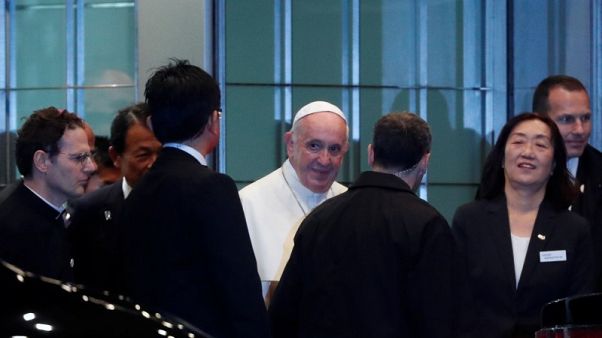 Pope Francis arrives in Japan to promote anti-nuclear message Pope Francis arrives in Japan to promote anti-nuclear message