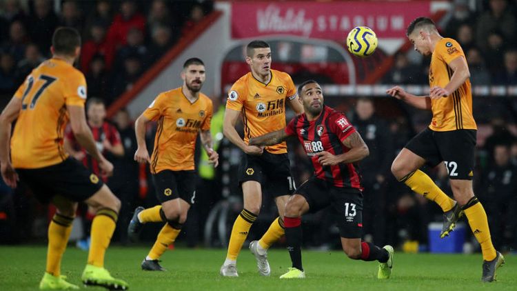 Wolves punish 10-man Bournemouth to extend unbeaten run