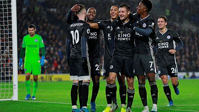 Leicester cruise to 2-0 win over Brighton