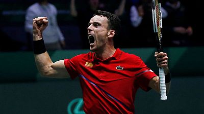 Grieving Bautista Agut gives Spain lead in Davis Cup final Grieving Bautista Agut gives Spain lead in Davis Cup final