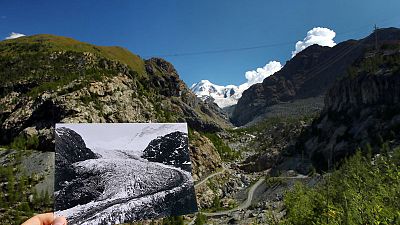 New photos vs old: comparisons show dramatic Swiss glacier retreat New photos vs old: comparisons show dramatic Swiss glacier retreat
