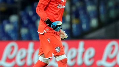 Cagliari keeper Olsen banned for four matches for brawl