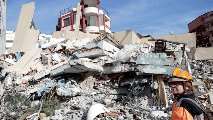 Rescuers in Albania use drones and dogs to find quake victims
