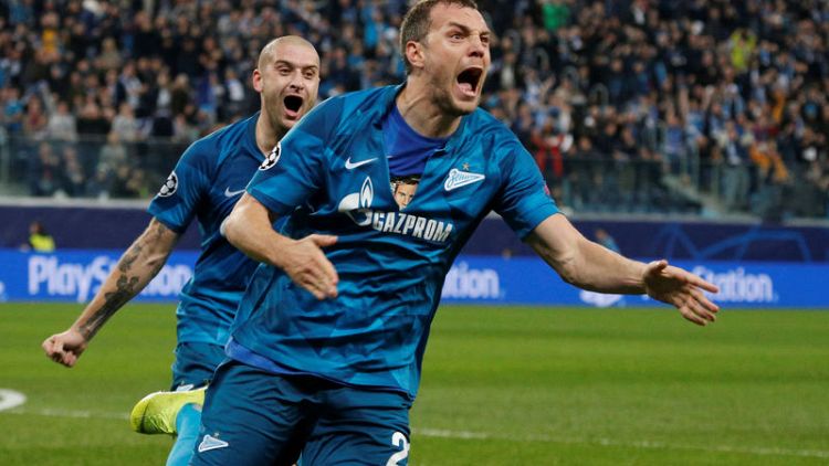 Zenit beat Lyon 2-0 to stay in contention for last-16 spot