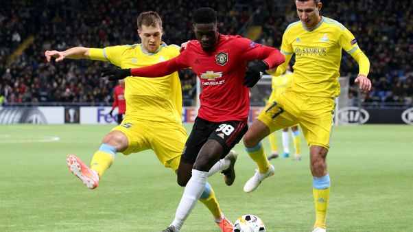 Astana fight back to beat youthful Man United 2-1 Astana fight back to beat youthful Man United 2-1