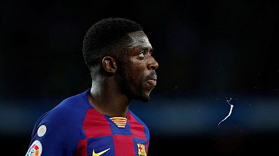 Barca's Dembele out for 10 weeks with hamstring injury