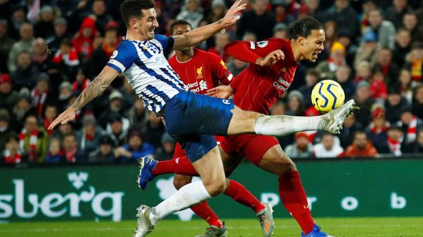 Van Dijk nets double as Liverpool surge 11 points clear Van Dijk nets double as Liverpool surge 11 points clear