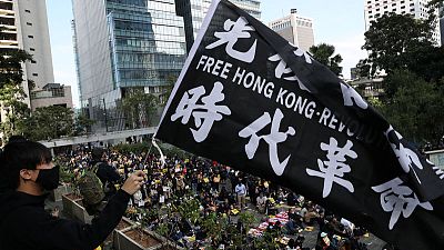 Protests ordered for lunch all week in Hong Kong's business district Protests ordered for lunch all week in Hong Kong's business district