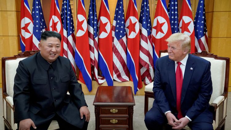 Trump says North Korea's Kim sure "likes sending rockets up"