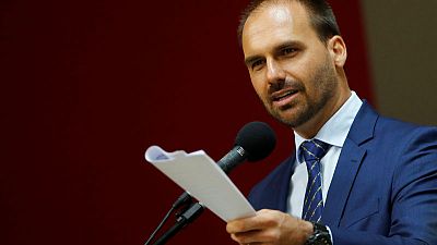 Son of Brazil's Bolsonaro suspended from PSL party Son of Brazil's Bolsonaro suspended from PSL party