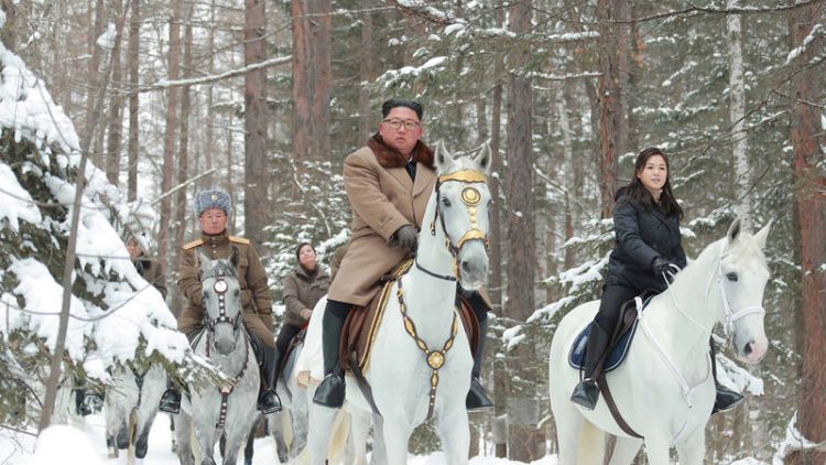 North Korea's Kim signals more confrontational stance with new horse ride, rare party meeting