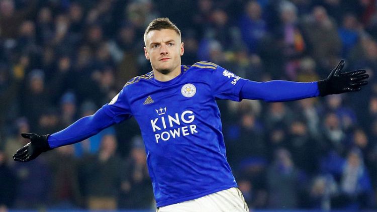 Vardy scores again as Leicester win seventh straight match