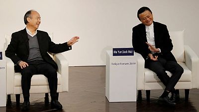 SoftBank's Son cleaves to guts-led investing in chat with Alibaba's Ma SoftBank's Son cleaves to guts-led investing in chat with Alibaba's Ma