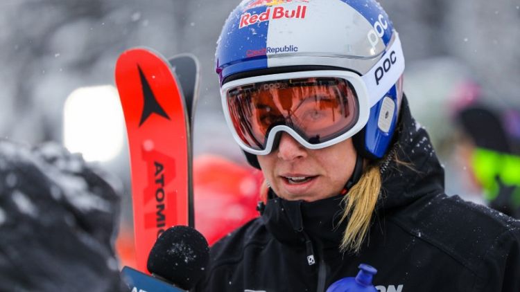 Alpine skiing-Ledecka produces another upset with World Cup downhill win